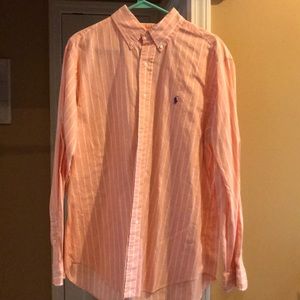 Coral / pink Buttom down Polo // dress shirt